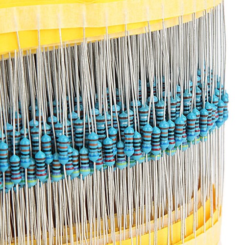 600pcs 1/4W 1% Metal Film Resistor 30 Values 10 Ohm-1M Ohm R