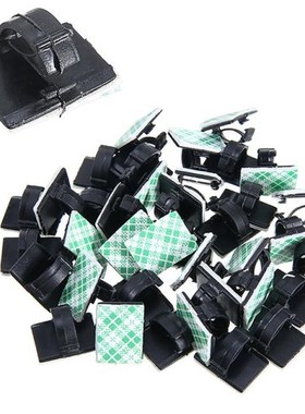 60pcs Self-adhesive Car Wire Clip Quickly Tie Rectangle Cord