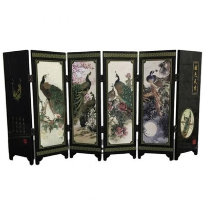 Hot Wooden 6-Panel  Screen Room Divider Folding Partition Gi