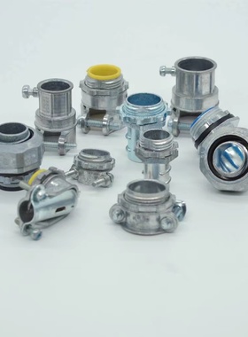 UL & CUL美标EMT硬管转波纹管金属软管接头镀锌钢裸管盒接锁母