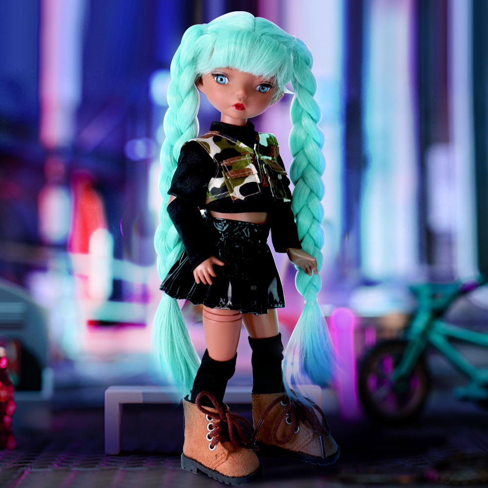 跨境 30厘米痞帅娃娃 360°关节可动bjd女孩可换装娃娃礼盒