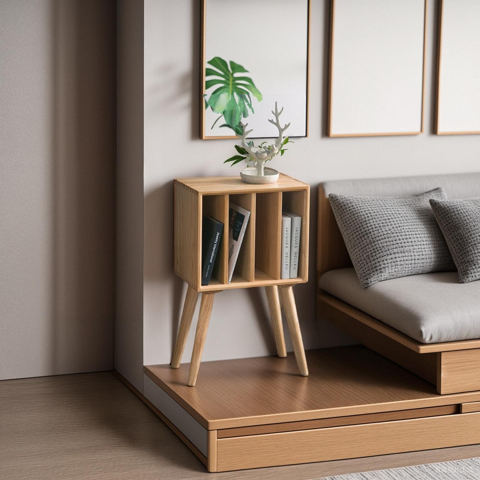 黑胶小书柜喜诺森实木北欧