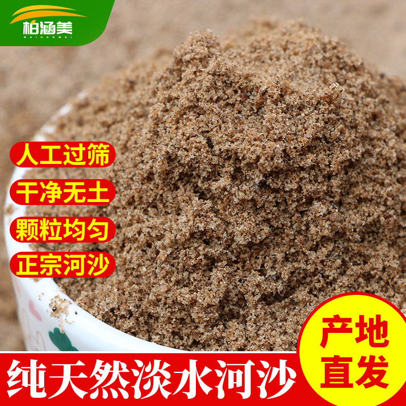 天然河沙沙子养花种植用粗细沙黄沙粒透气铺面拌土营养土鱼缸底沙