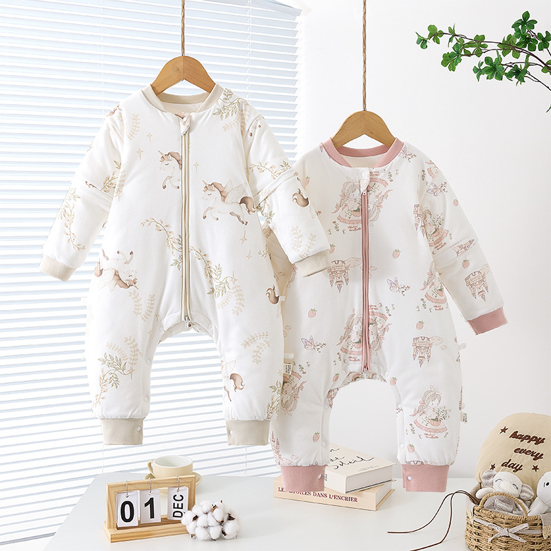 秋冬款加厚纯棉分腿睡袋