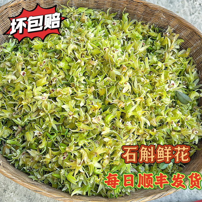 新鲜石斛鲜花当日现摘铁皮黄花酒店饭店餐厅滋补团购源头顺丰包邮
