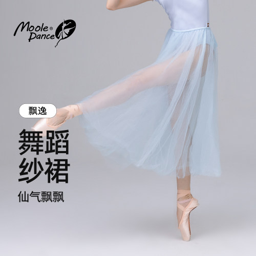 小茉莉新款芭蕾舞裙成人女舞蹈服飘逸半身纱裙练功服网纱长裙形体