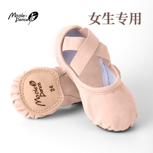 粉色舞蹈鞋女芭蕾舞练功鞋基训鞋