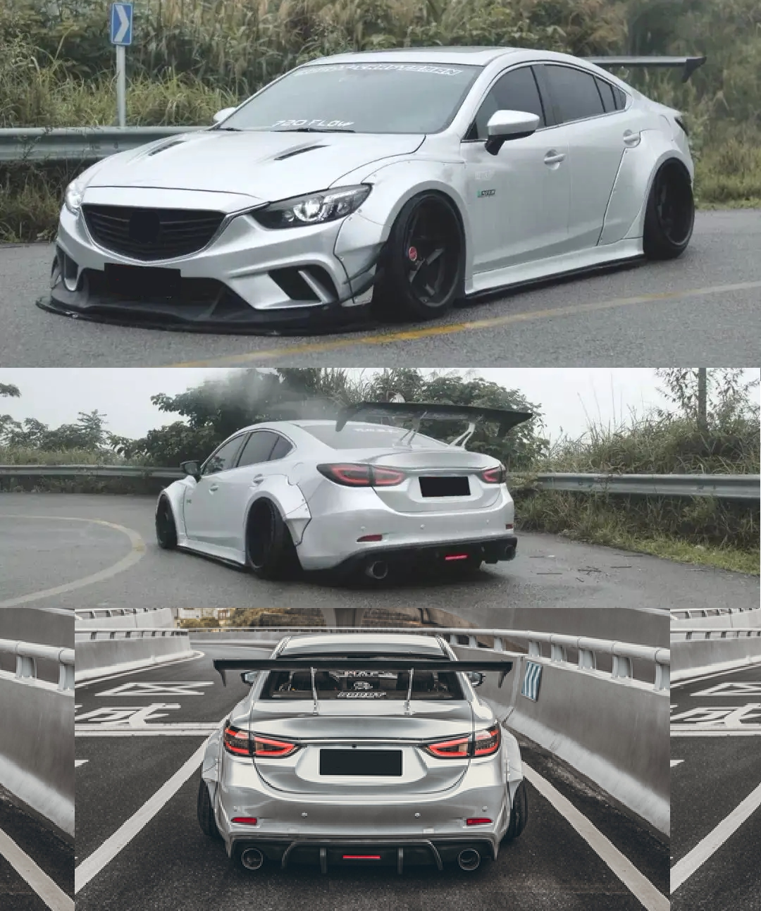 14~18款阿特兹atenza改装robot款前杠后唇宽体侧裙宽体大包围