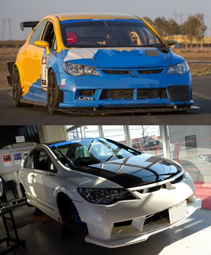 高品质FD2思域TYPE R\思铭改装SP款前杠（FD2 CIVIC TYPE R）