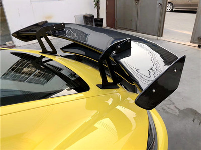 干碳纤维718 Cayman\Boxster改装GT4 Clubsport款尾翼（981\718）