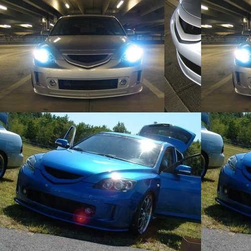 高品质05~08款马自达3改装VIP欧版前杠\侧裙\大包围（进口两厢）