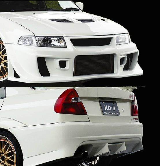 高品质lancer evo 5代6代菱帅改装cw款前杠后杠宽体大包围