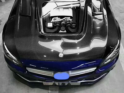 C级W205 C63改装IMP款透明版开孔引擎盖