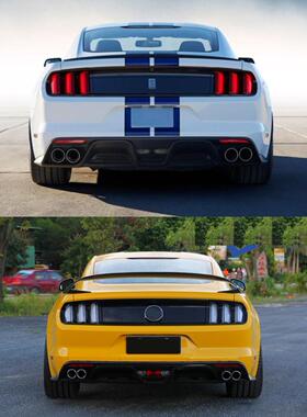 15~17款Mustang改装GT350R四出后唇\碳纤维后唇