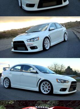 Lancer Evolution\EVO X改装Aero版前唇\后包角\侧裙北美版小包围
