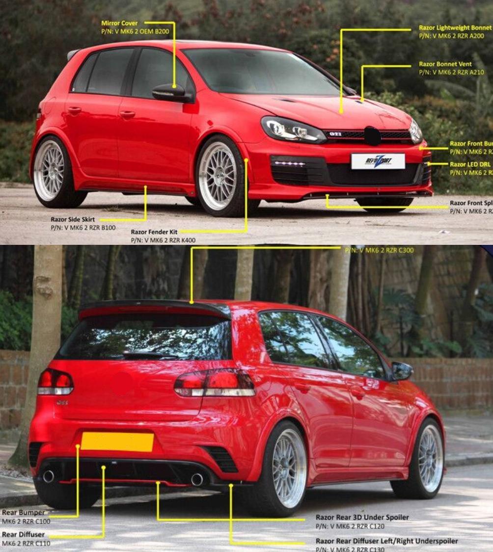 高品质Golf 6\高尔夫6\GTI\R20改装RZ款前杠\后杠\大包围含轮眉版