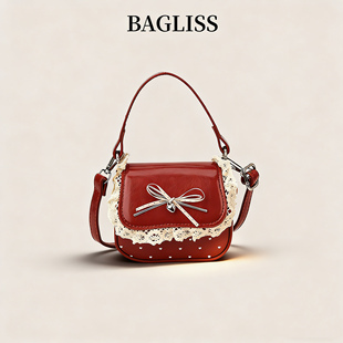 女童公主包包2026新款儿童斜挎包可爱蝴蝶结小方包女孩手提拜年包