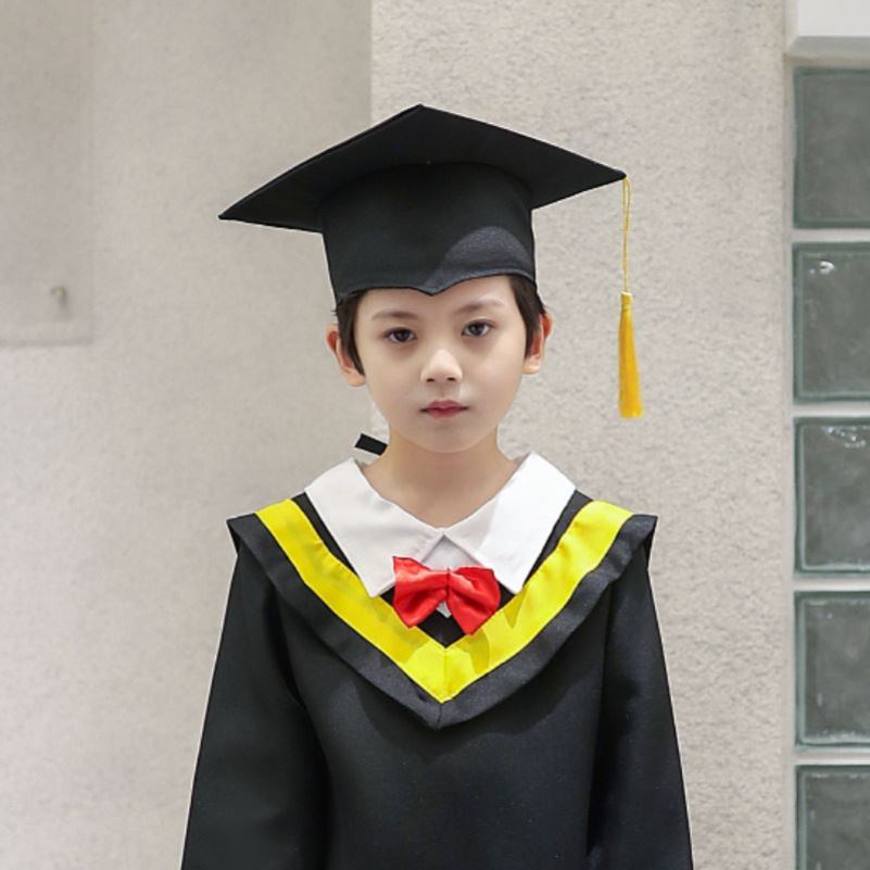 小学院风宝宝博士服儿童幼儿园学士帽学生制服毕业照礼服六一演出