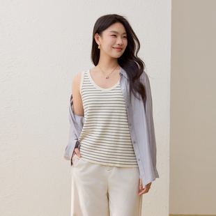 简约圆领上衣胖mm2026夏装 女时尚 纤莉秀大码 新款 内搭背心吊带