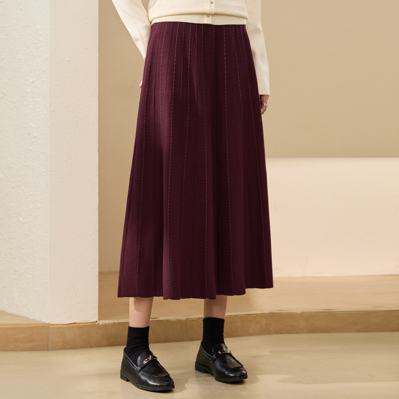 纤莉秀大码女装舒适针织半身裙