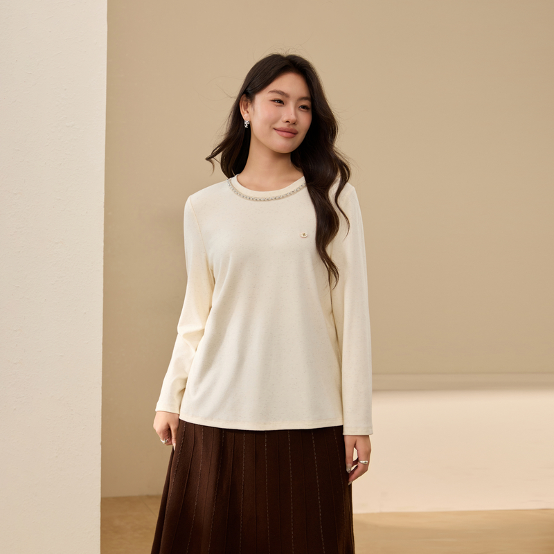 纤莉秀大码女装简约显瘦T恤