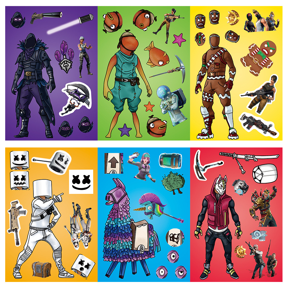 涂中鸦贴纸/立体贴纸8张原创