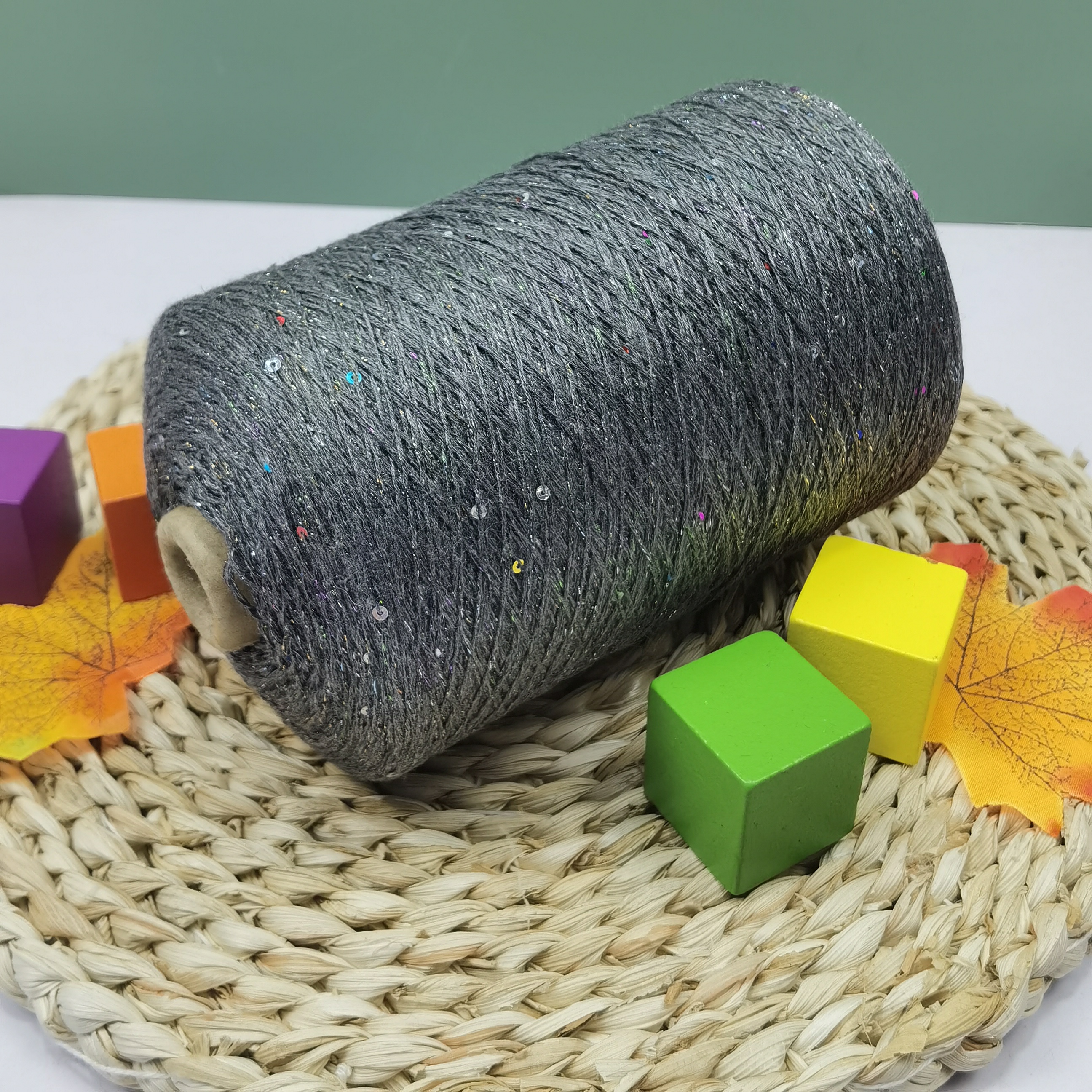 真丝羊绒闪丝亮片线6号蕾丝