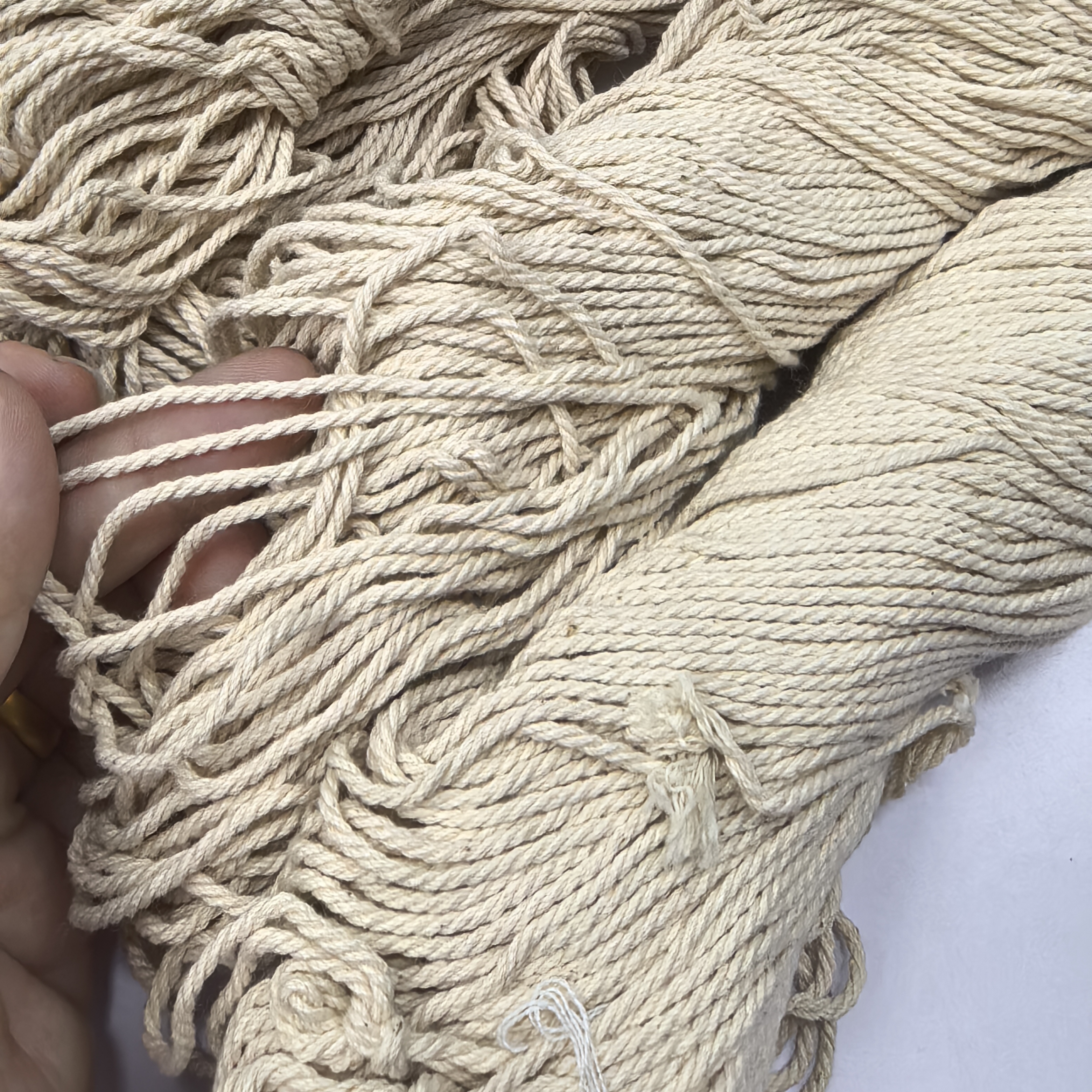 强捻3号原生色2MM钩针包包