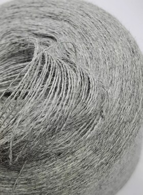 意大利进口苏力羊驼绒百分百羊驼绒长绒柔软贴身浅灰色秋冬保暖