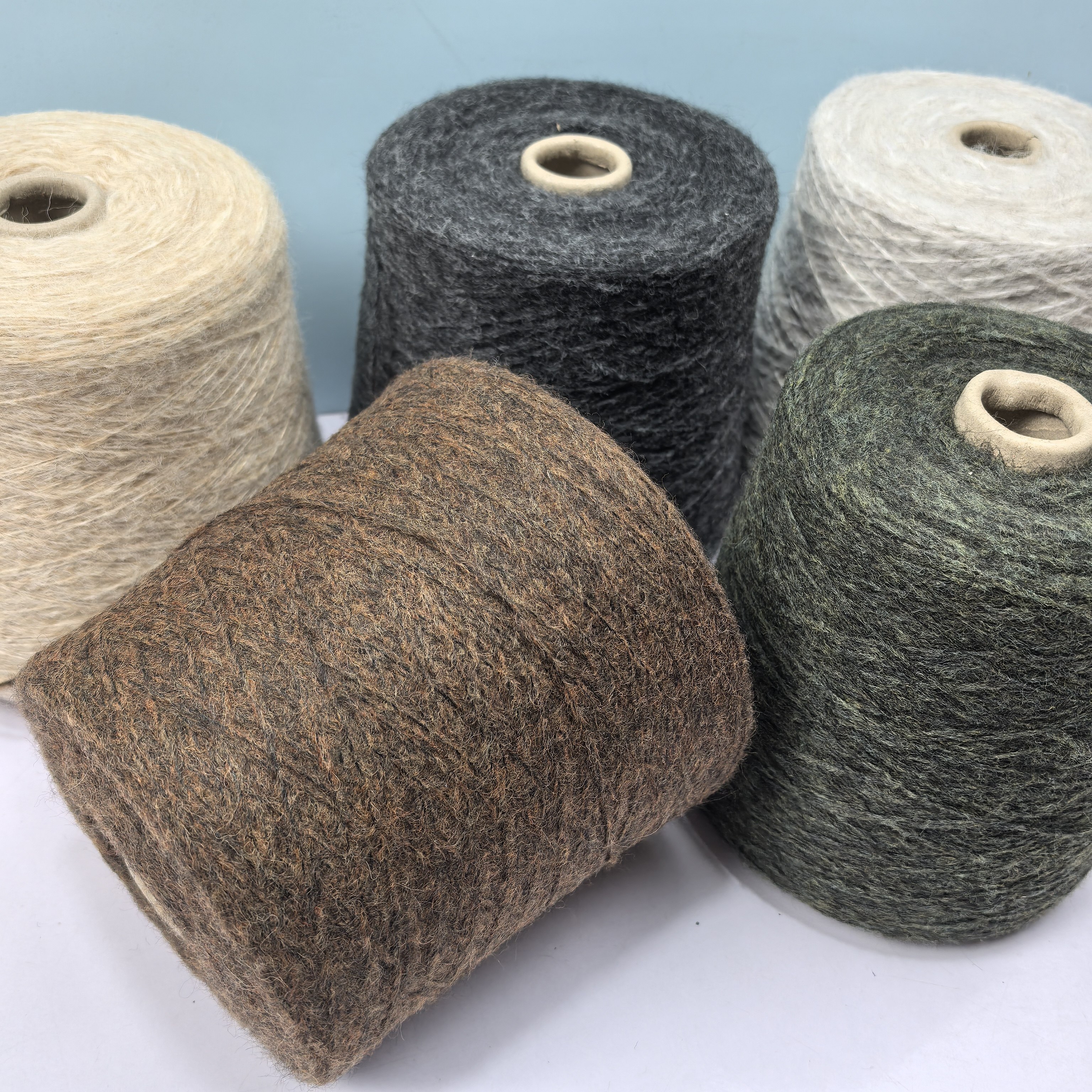 拉绒牦牛绒骆马绒手编线 1/5.2支复古幻彩轻柔秋冬保暖外套围巾