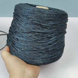 意大利原桶闪丝亚麻扁带线4MM幻闪手编衣服帽子包包手工DIY特色