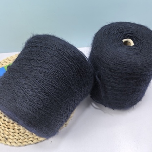 康家原桶原标冰岛纯羊毛线 1/3.8支百分百羊毛藏蓝色中粗手编秋冬