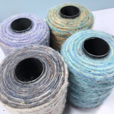 彩虹豆豆段染马海毛线 长段染手编DIY羊毛马海孤品样板秒杀包邮