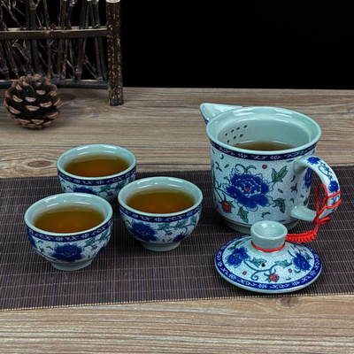 陶瓷冲茶器泡茶具套装青花瓷