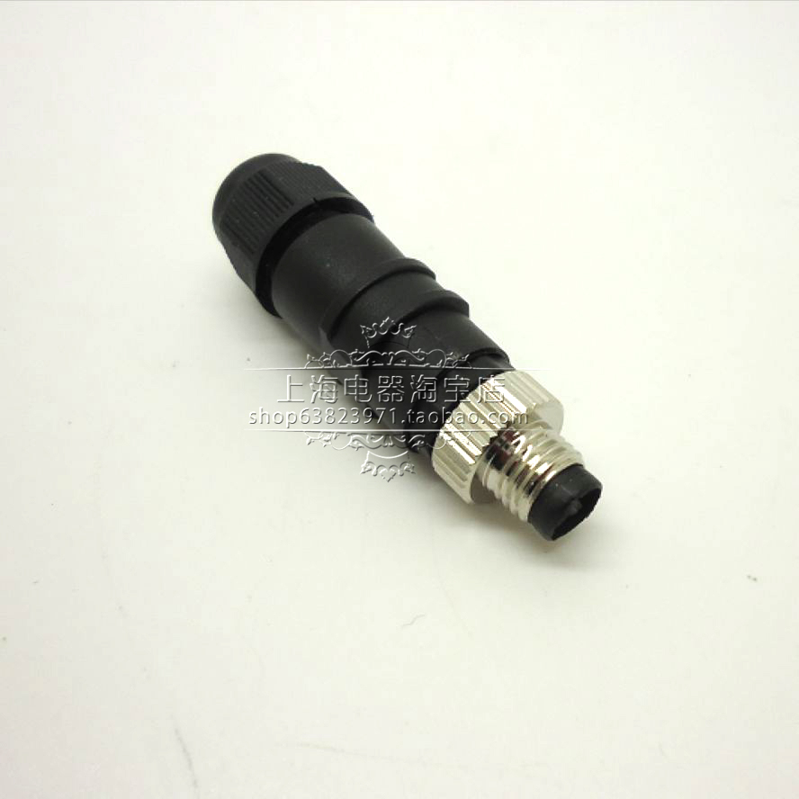 原装ZHELE连接器ZCQ08-J3接插件 传感器外接公插头3芯直头 M8 A型