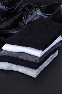 星尚绮袜子世界新品纯棉男女中统休闲棉袜透气防臭  5双包邮