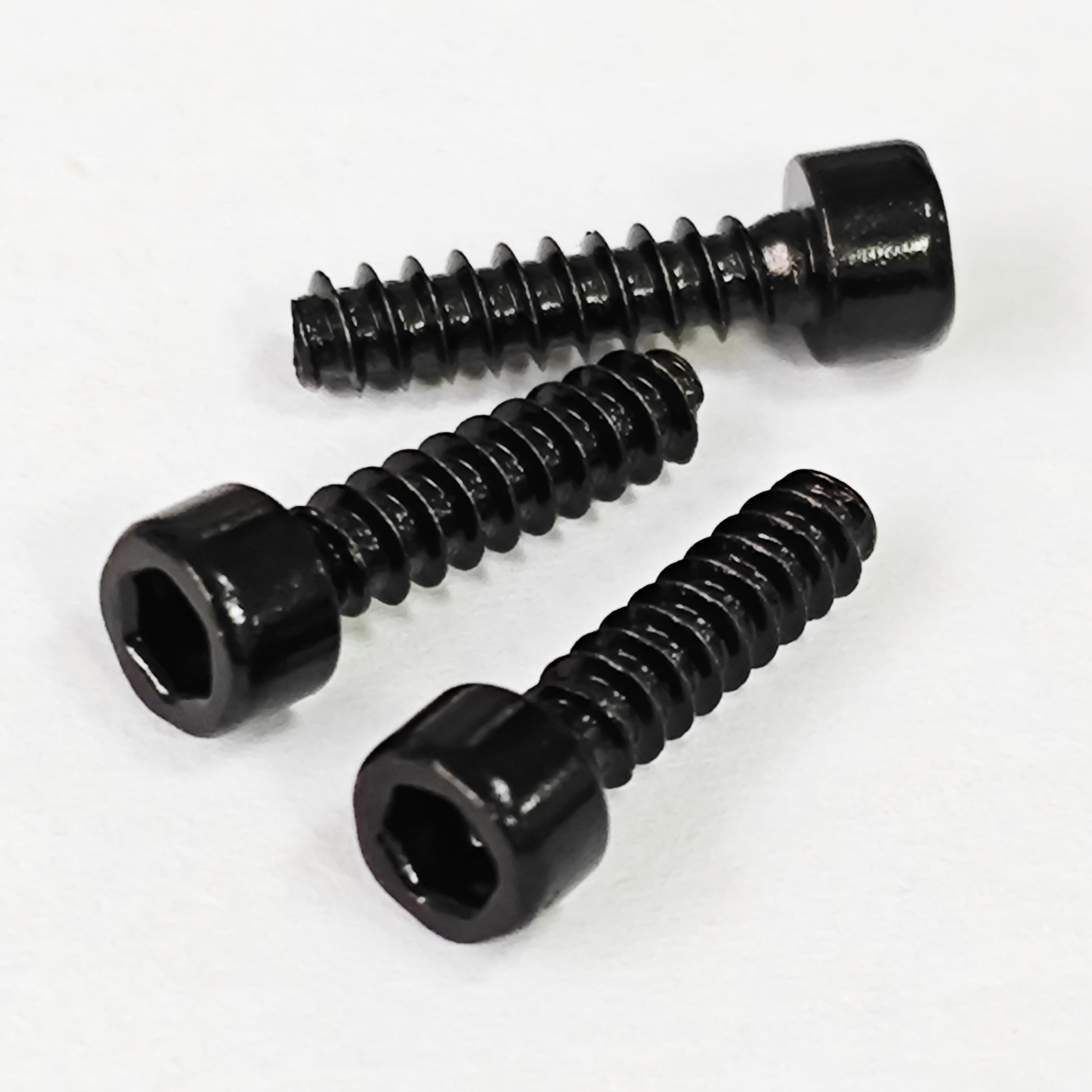 内六角自攻螺丝钉 圆柱头杯头平尾 铁镀黑锌 自攻丝螺钉HB3*12￠5