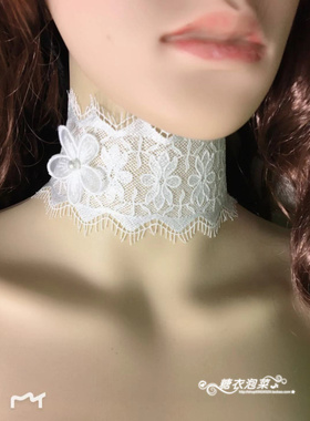 花朵项链糖衣泡菜蕾丝水波链女