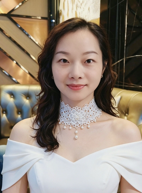 新款白色珍珠蕾丝choker颈带项链女小众精致颈链配饰