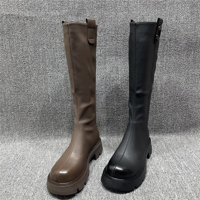 断码处理洋气显瘦长筒靴女