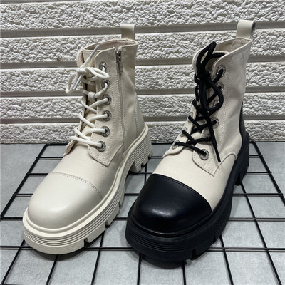 断码处理小香风复古短靴女