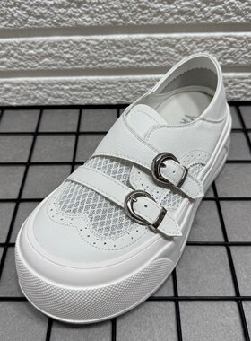 撤柜处理透气镂空网纱小白鞋女
