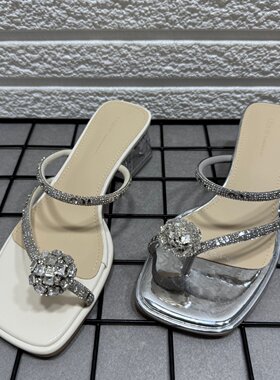 断码处理仙女风水钻套趾拖鞋女