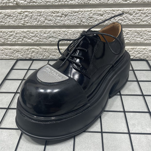 春季 女款 新款 真皮粗跟厚底英伦风小皮鞋 断码 小个子单鞋 处理乐福鞋