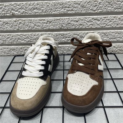 断码处理真皮复古德训鞋女