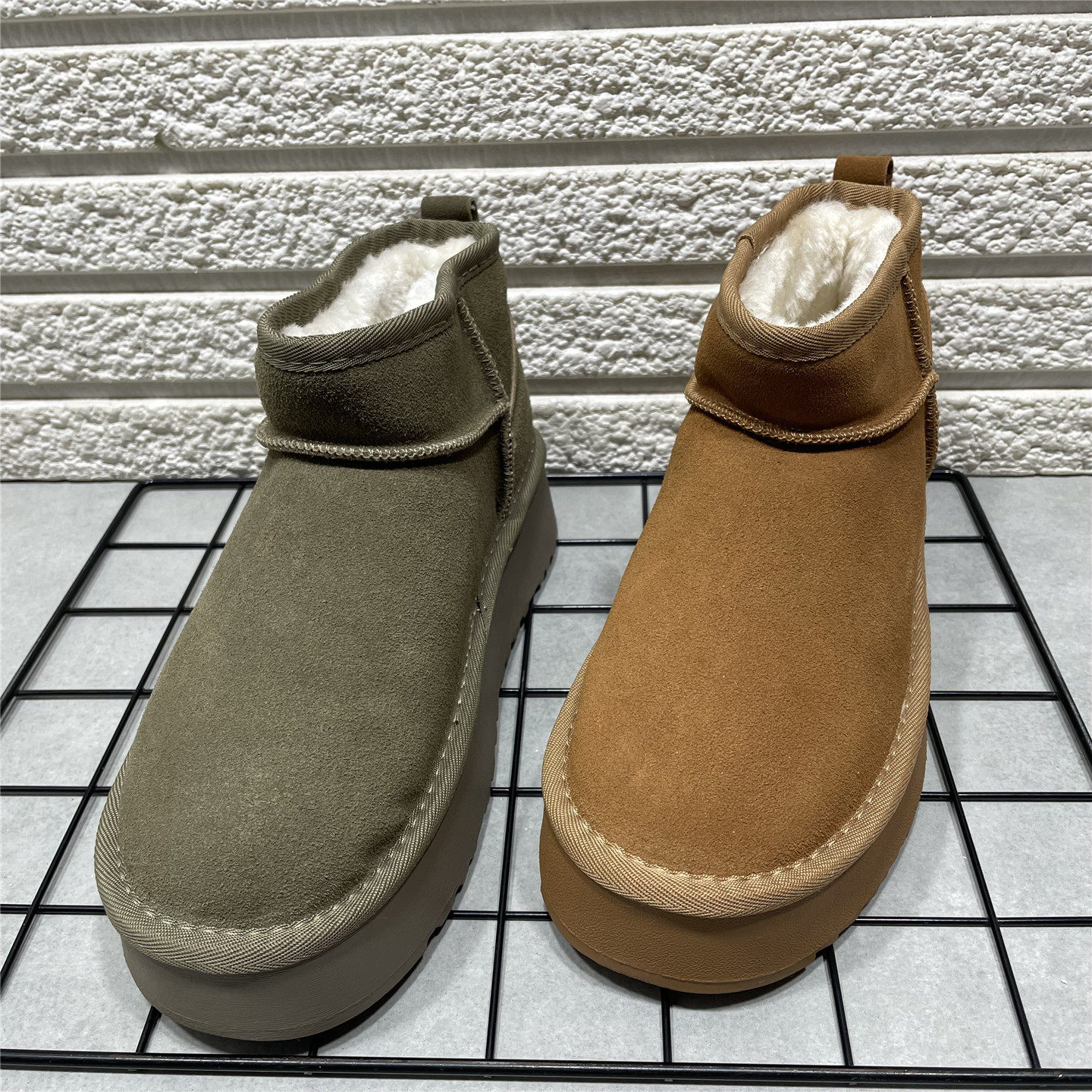 微瑕处理真皮雪地靴女冬季新款舒适百搭时尚加厚保暖厚底套筒棉靴