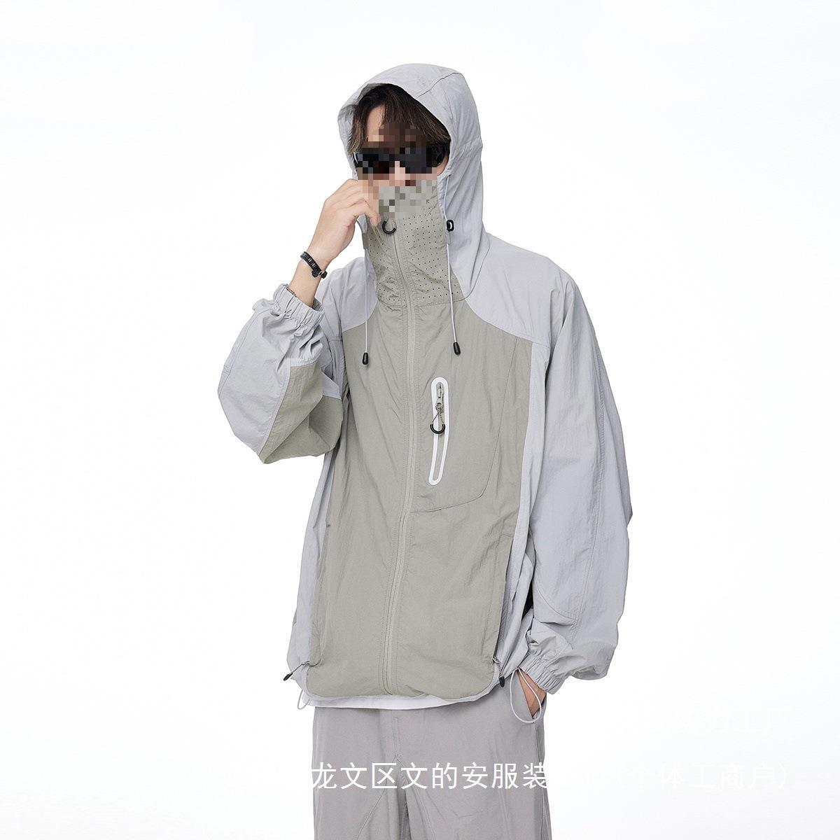 防晒衣男女夏季防紫外线徒步连帽冲锋衣山系户外钓鱼登山服
