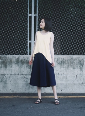 The That This | 日本全棉麻| 柠檬黄色双面穿2way背心 | may yon