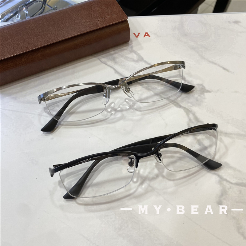 新品甜酷辣妹眼镜架老钱运动小众科技中性半框轻奢清冷防蓝光眼镜