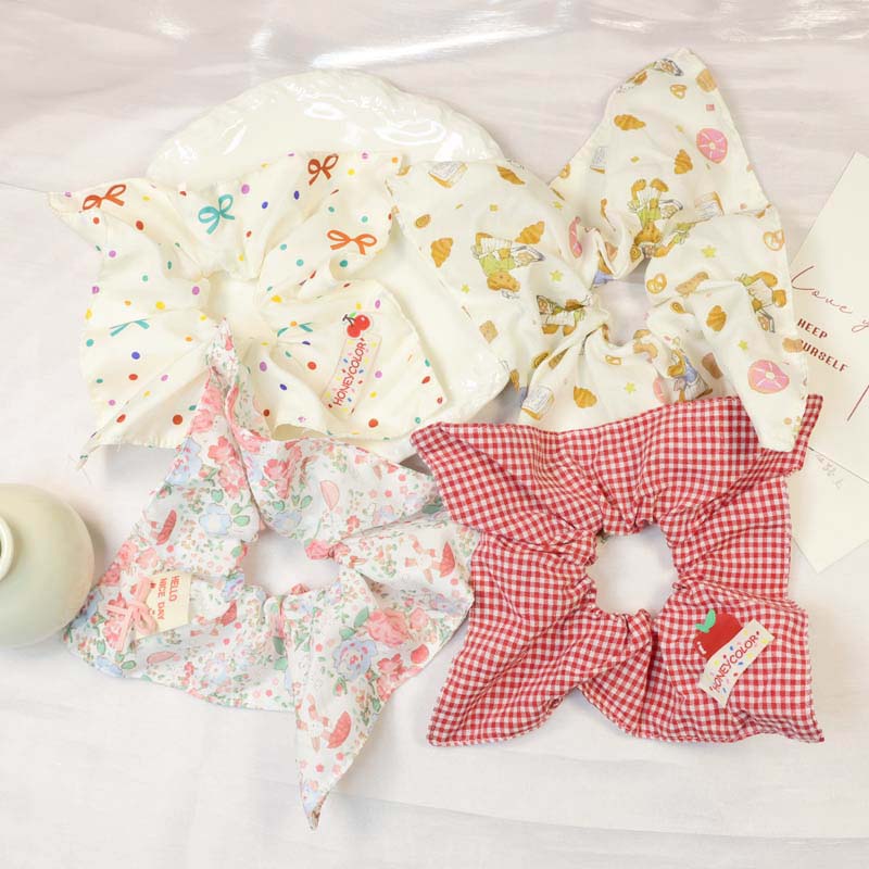 韩版ins风方巾蝴蝶结发圈